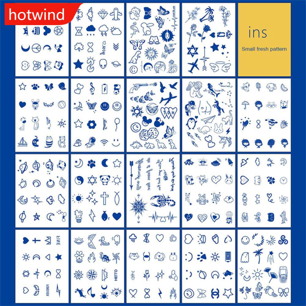 Bộ 6 Hình Xăm Dán Trang Trí Nghệ Thuật Chống Thấm Nước Lâu Trôi Dễ Thương A8G7