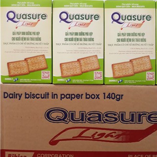 Bánh Quy Ăn Kiêng Quasure Light 140g thùng 24 hộp