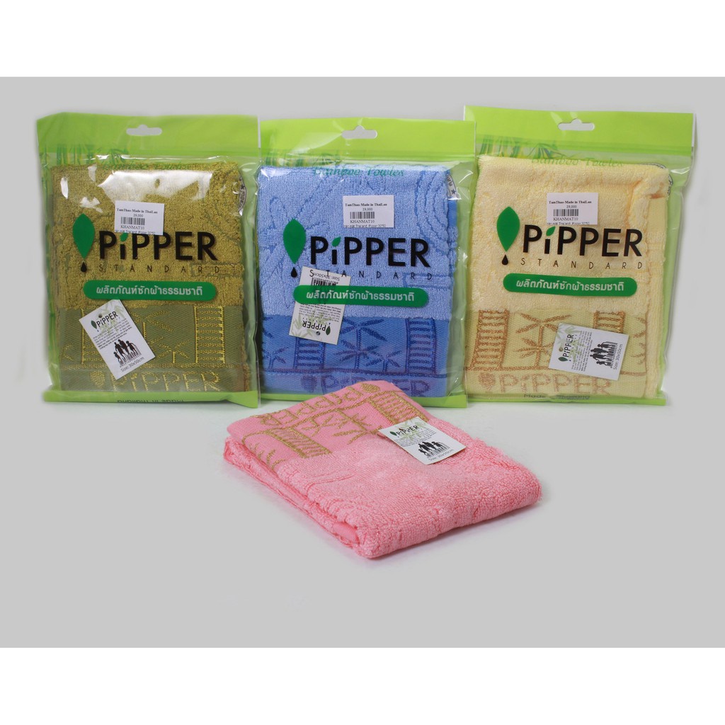 Khăn Mặt Sợi Tre Pipper Standard Cotton Thái Lan 30x50cm