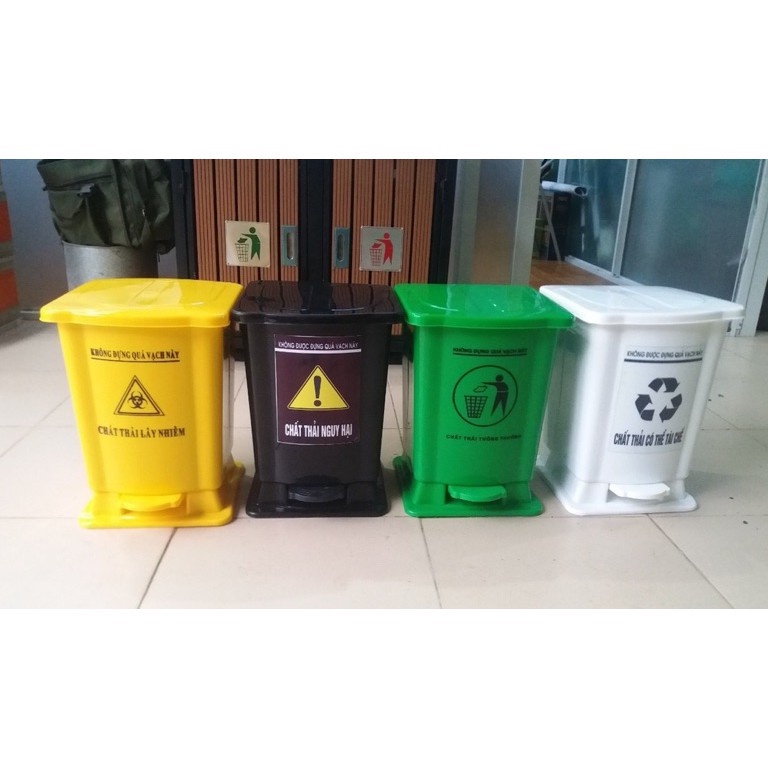 Thùng rác y tế 15L, 30L ⚡️FREESHIP⚡️ đạp chân siêu bền