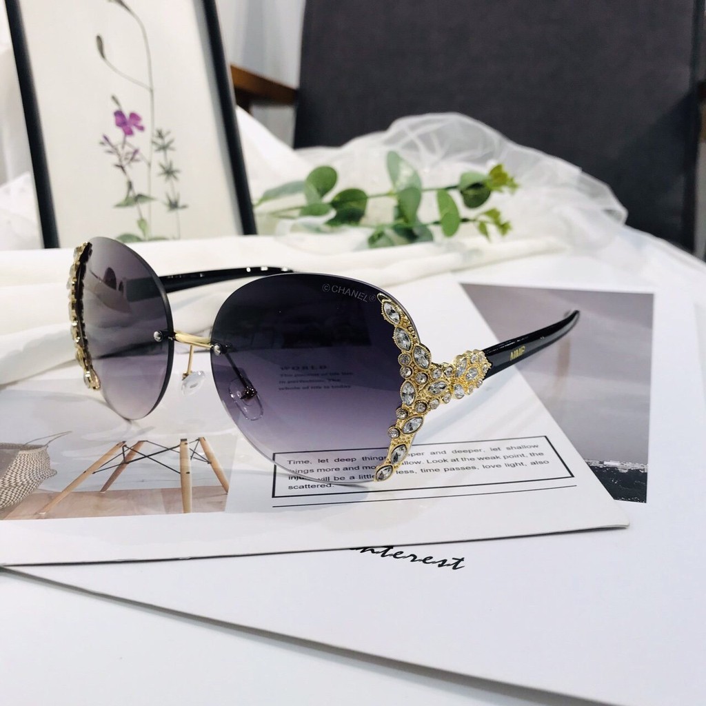 [Tặng Hộp] Kính râm nữ kính thời trang không viền cao cấp sang chảnh chống tia UV 400 siêu đỉnh - ỐC 171