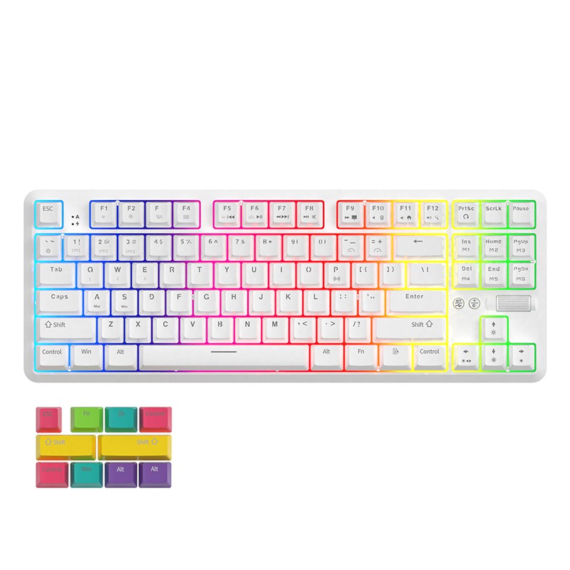 [Mã ELTECHZONE giảm 6% đơn 500K] Bàn Phím Cơ Bluetooth Ajazz K870T RGB - Bảo hành 24 Tháng - Sản phẩm Chính Hãng