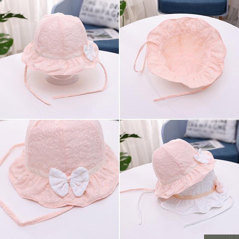 Mũ tai bèo đính nơ dễ thương cho bé gái