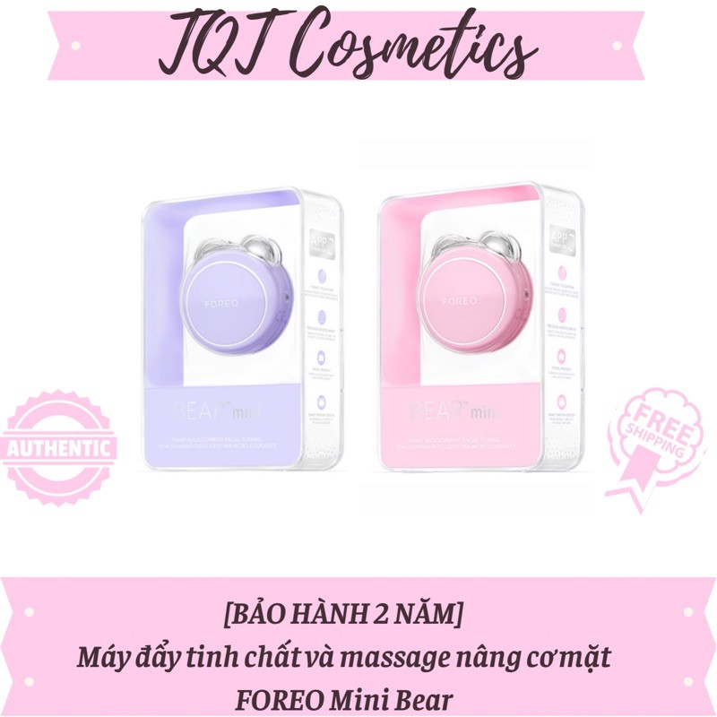 [CHÍNH HÃNG - HỖ TRỢ BẢO HÀNH] Máy đẩy tinh chất và massage nâng cơ mặt FOREO Mini Bear Pink