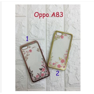 Ốp lưng thời trang hoa mai viền đá cho oppo a83