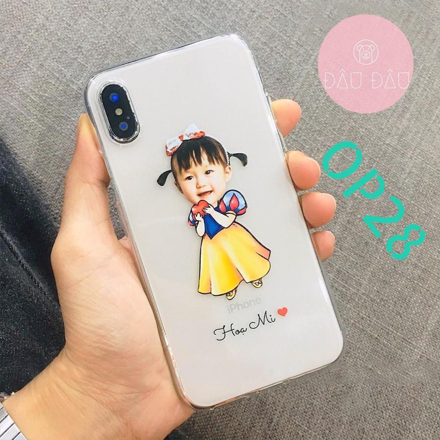 Ốp iphone in theo yêu cầu mẫu chibi công chúa đáng yêu OP28_ Myducase [ Kèm ảnh thật]