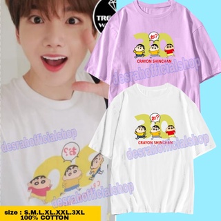 Áo thun in họa tiết kpop junkyu treasure 30th crayon sinchan