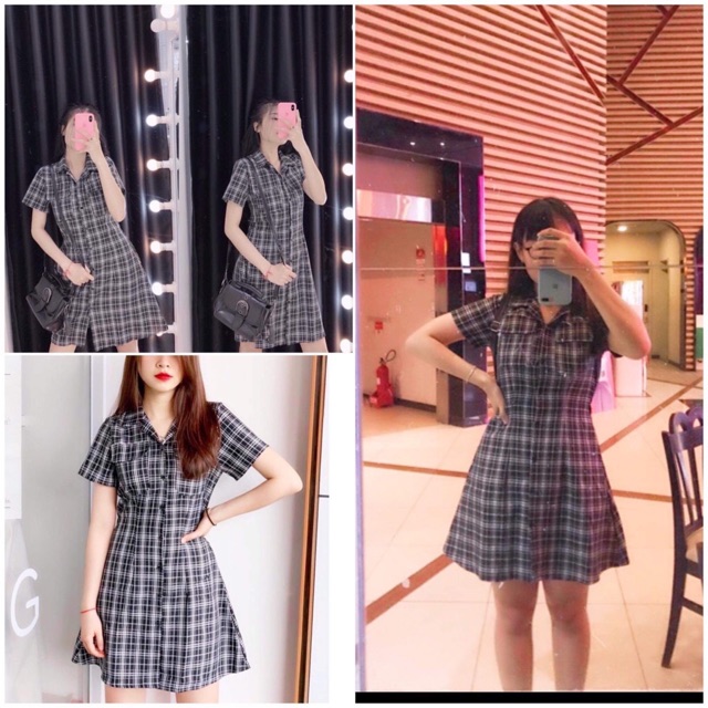 Đầm xinh sammy dress caro kiểu chất kate xịn chạy bo chun lưng cổ sơ mi đủ màu có túi trước ngực ( kèm ảnh trải sàn ) | BigBuy360 - bigbuy360.vn