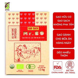 Gạo ST25 Hữu Cơ Cao Cấp Mr.Bo Hộp(1,5kg)