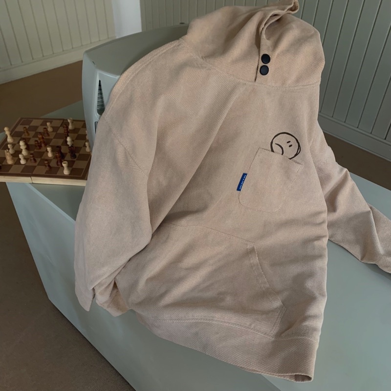 Áo khoác hoodie nút bấm có túi NASS (HOODIE BUTTON)