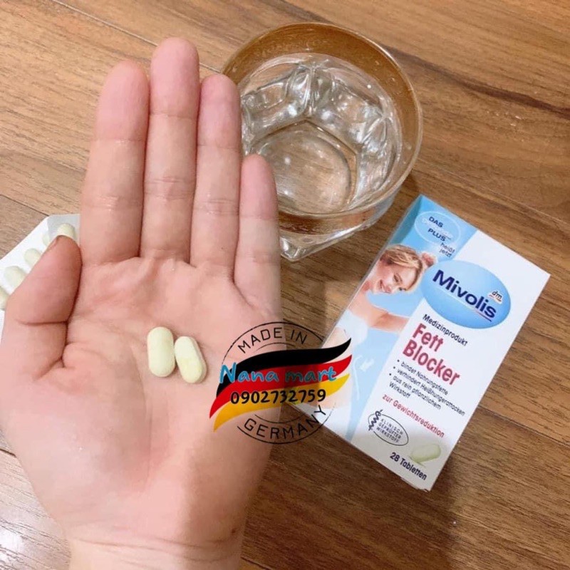 VIÊN UỐNG GIẢM MỠ BỤNG FETT BLOCKER MIVOLIS