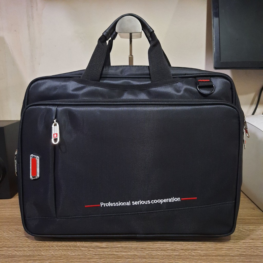 Cặp đa năng cao cấp thời trang Dù Xốp Thái viền thêu chỉ siêu bền Tặng móc khóa nam Shalla | BigBuy360 - bigbuy360.vn