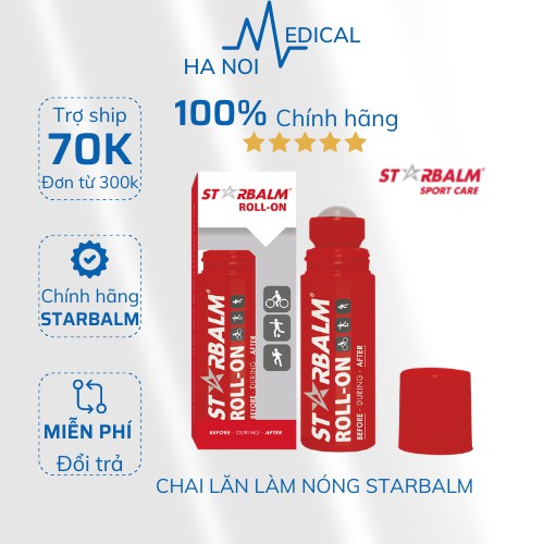 [CHÍNH HÃNG] CHAI LĂN LÀM NÓN CƠ (Roll-On Warm) Starbalm - Hà Lan 75ml