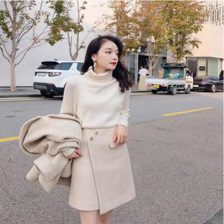 Set dạ quảng châu váy và áo khoác