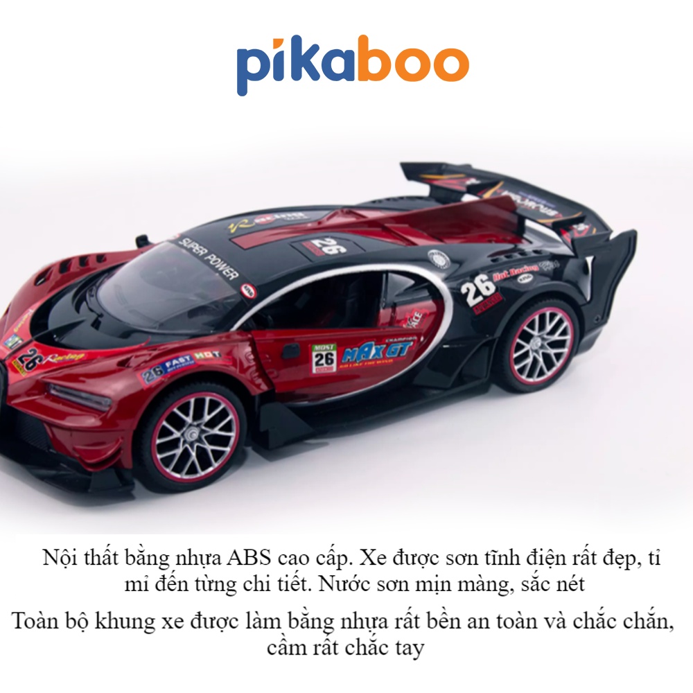 (Summer Sale 50%) Ô tô điều khiển từ xa cao cấp Pikaboo, tốc độ cao, khung nhôm, thân nhựa ABS an toàn