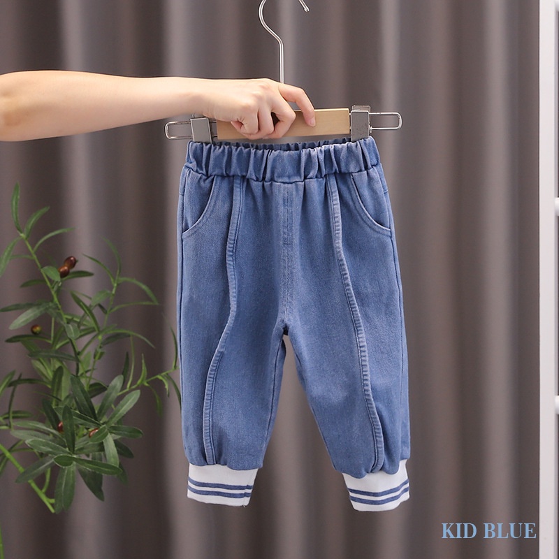 Quần Jean Dài Dáng Ôm Kiểu Hàn Quốc Thời Trang Mùa Thu Cho Bé Trai