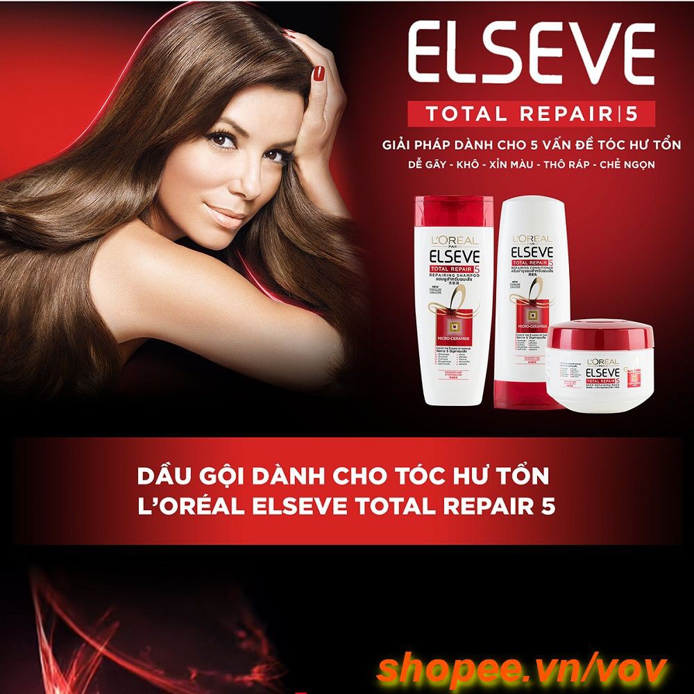 Dầu Gội 330ml Phục Hồi Tóc L'oreal Elseve Total Repair 5 Conditioner, Chính Hãng.