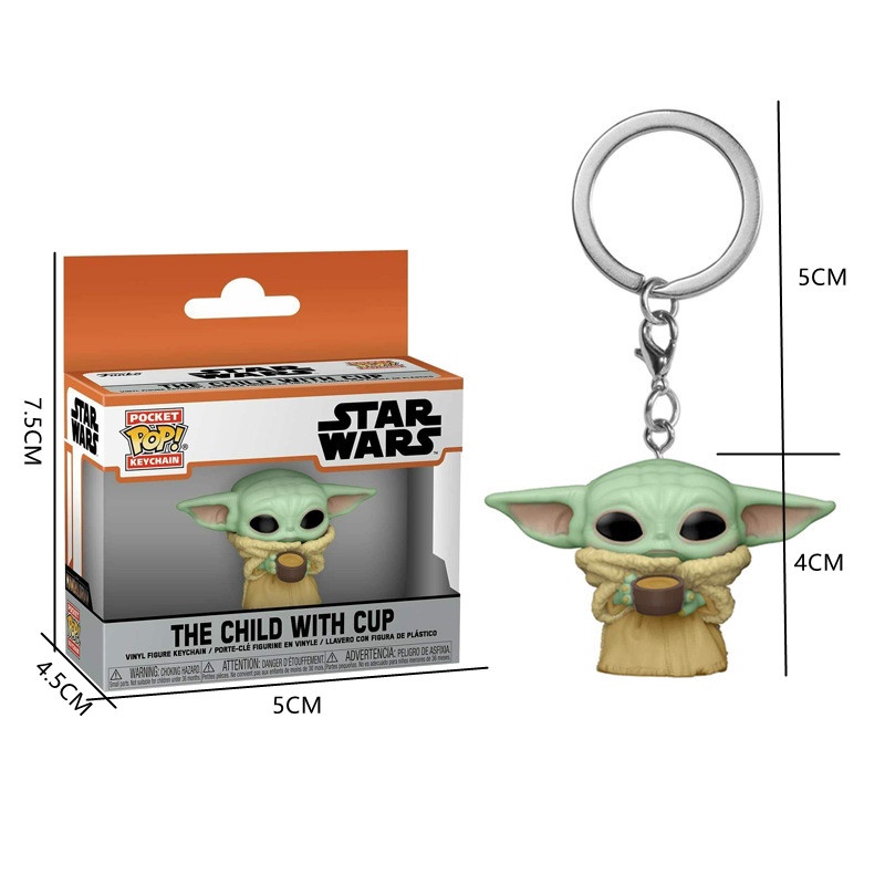 1 Móc Khóa Funko POP Star Wars Baby Yoda Dễ Thương