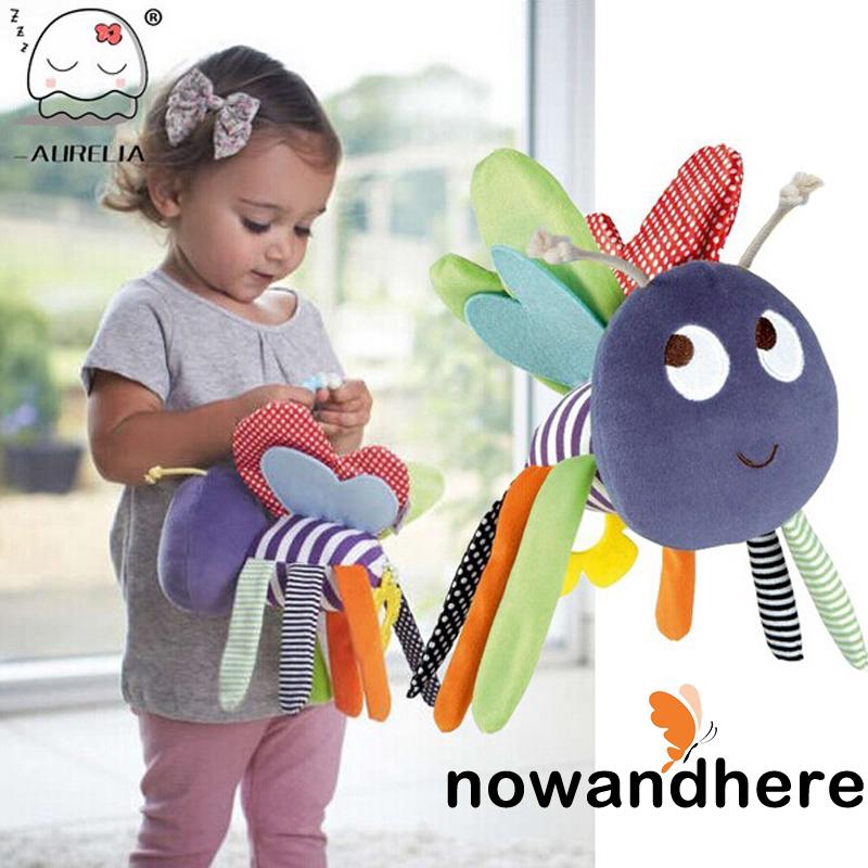 VON-2018 Hot Sell Cute Bee Rattle Animal Handbells Developmental Toy Bed Bells