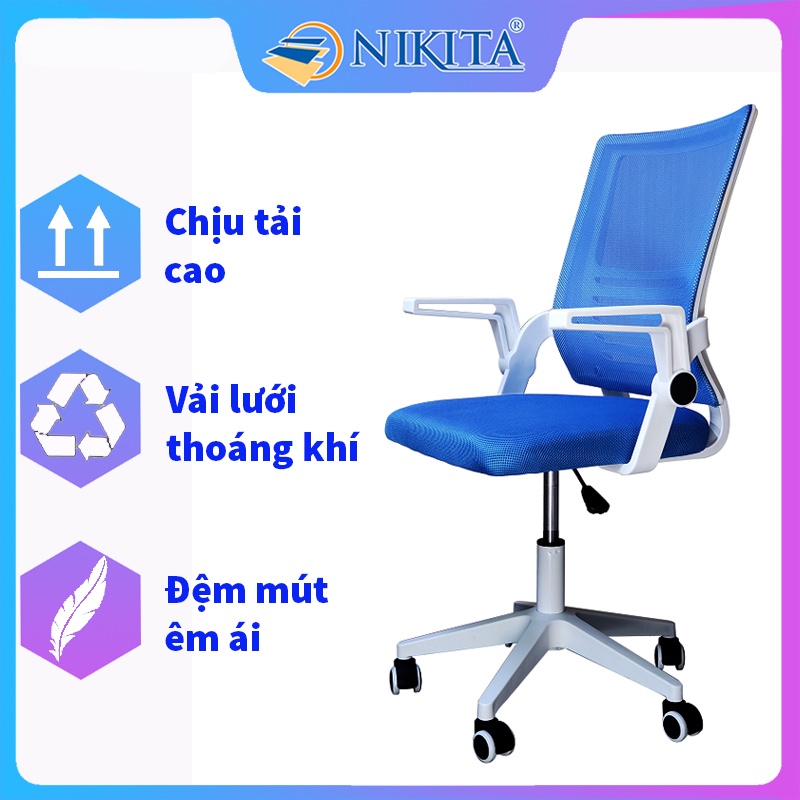 Ghế văn phòng làm việc cao cấp, Có bánh xe, Tay ghế linh hoạt tiện lợi, Vải lưới tổ Ong cực kì thoáng khí