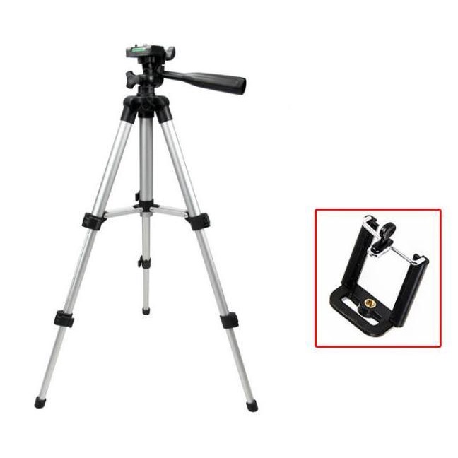 Gậy 3 chân chụp hình máy ảnh, điện thoại Tripod TF - 3110, Tripod chụp ảnh livetream, Chân đế điện thoại quay tiktok