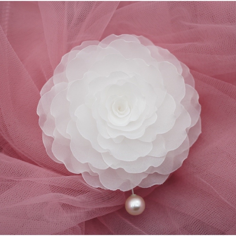 Hoa cài áo - Hoa cài váy handmade chất liệu voan tự nhiên MS10