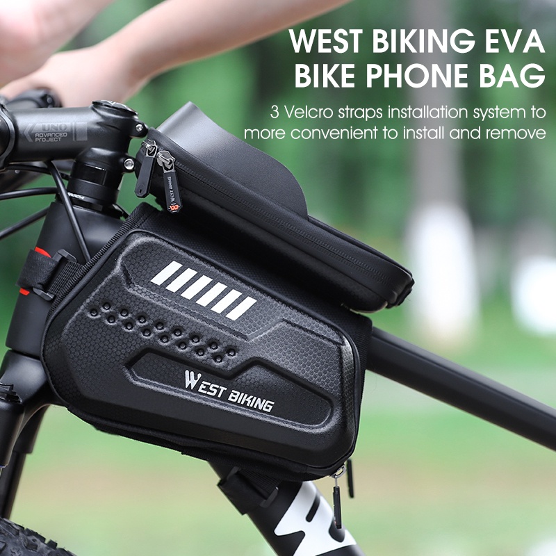 Túi đựng điện thoại WEST BIKING 3 trong 1 chống thấm nước có thể chạm màn hình cảm ứng tiện lợi cho xe đạp leo núi