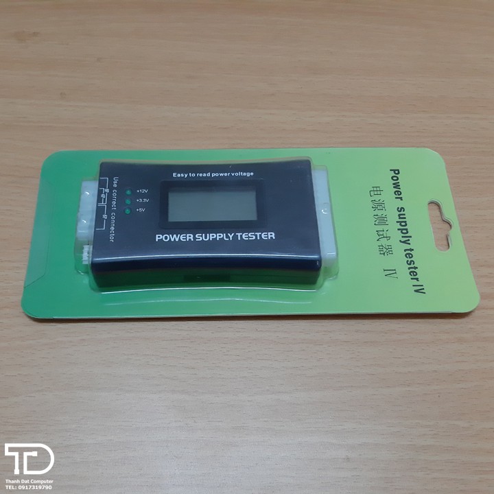 Bộ test nguồn ATX máy tính hiển thị bằng màn hình LCD - Power Supply Tester