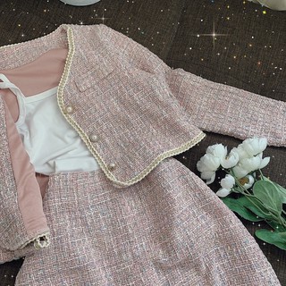 SET VÁY BỐ KÈM ÁO KHOÁC [ hình chụp thật ]