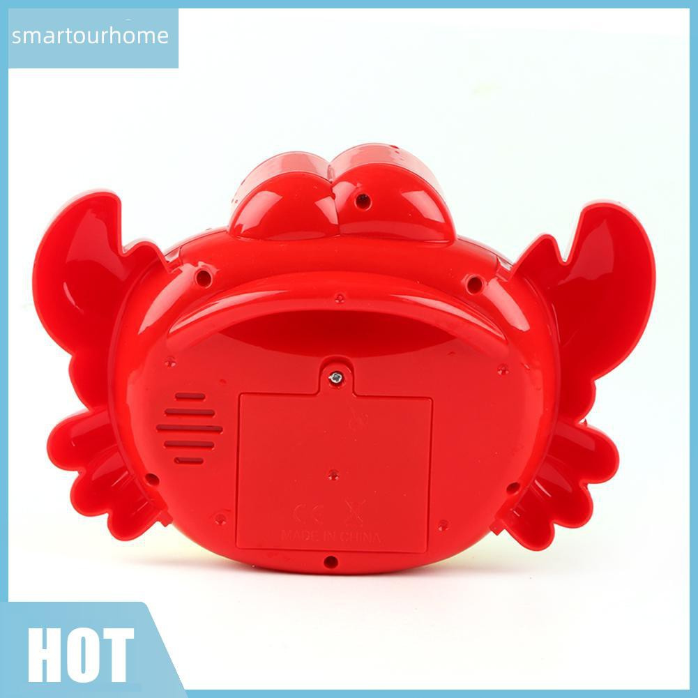 Smartourhome Electric Crab Bubble Machine Bathtub Bubble Maker Light Music Baby Bath Đồ chơi