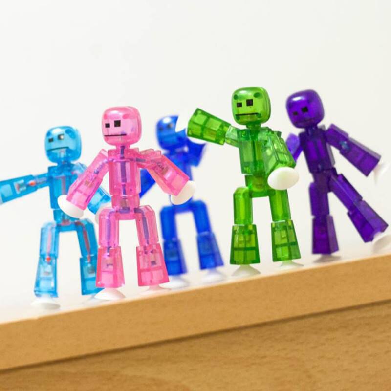 Đồ chơi robot hoạt hình stikbot có giác hút DIY xinh xắn