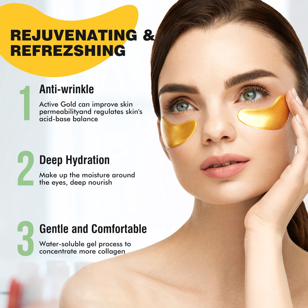 Set 12 Cặp Mặt Nạ Mắt Collagen Vàng Pha Lê Chống Lão Hóa Và Quầng Thâm
