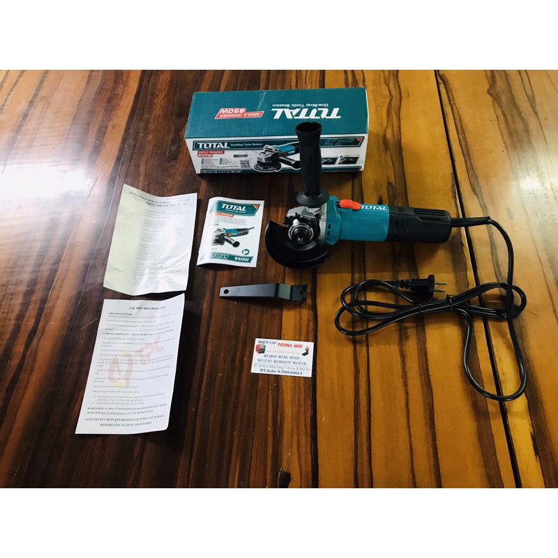 Máy mài và cắt góc cầm tay chỉnh tốc độ 850W TOTAL TG108100365 new 100%