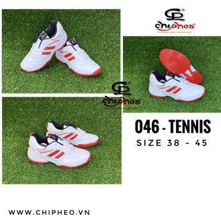 Giày Tennis Nam nữ chính hãng CP 046 thương hiệu Việt Trắng đỏ
