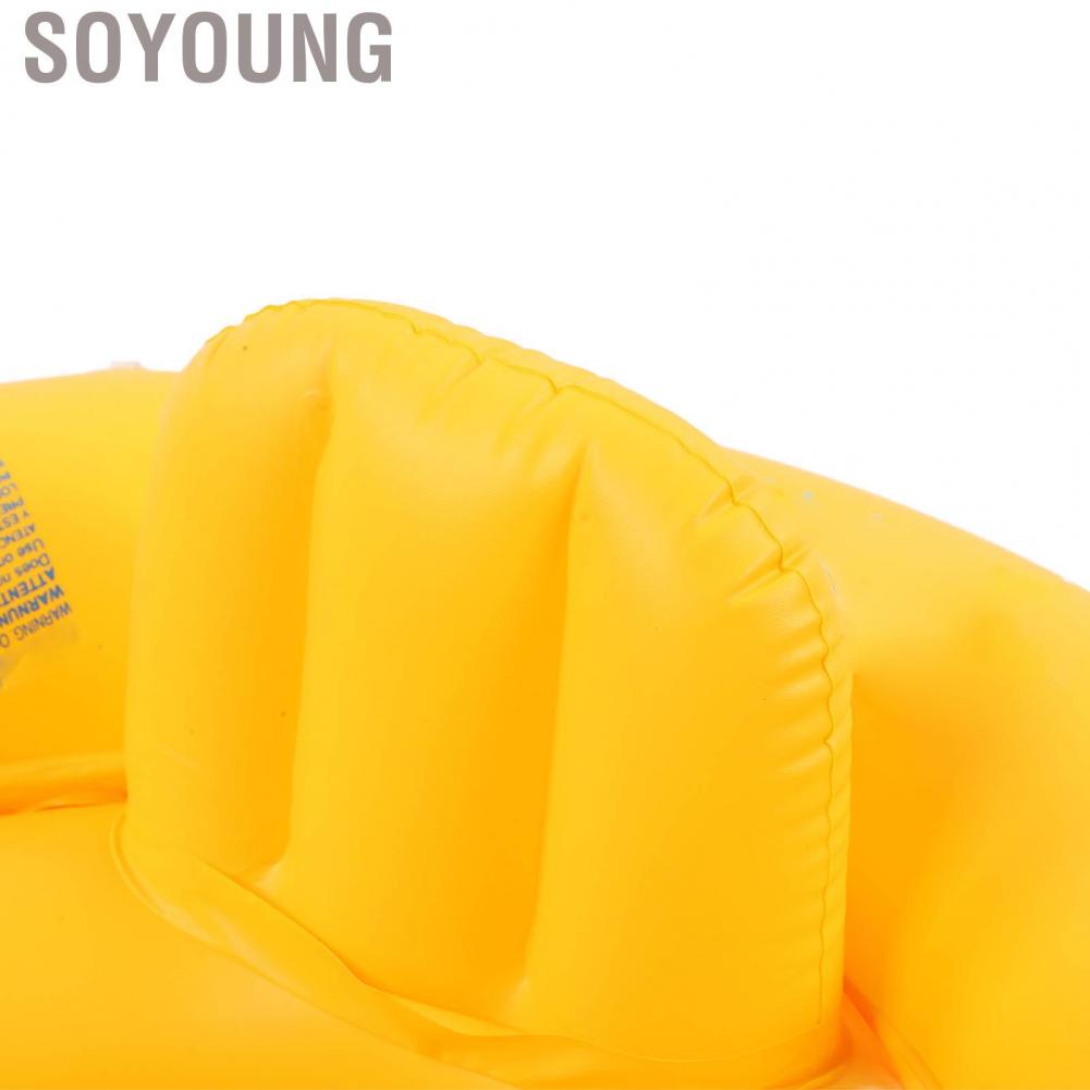 Soyoung Training Seat Float Soft Double Air Chamber Thick Baby Pool Floats Yellow with Safety Seat for Bathtub