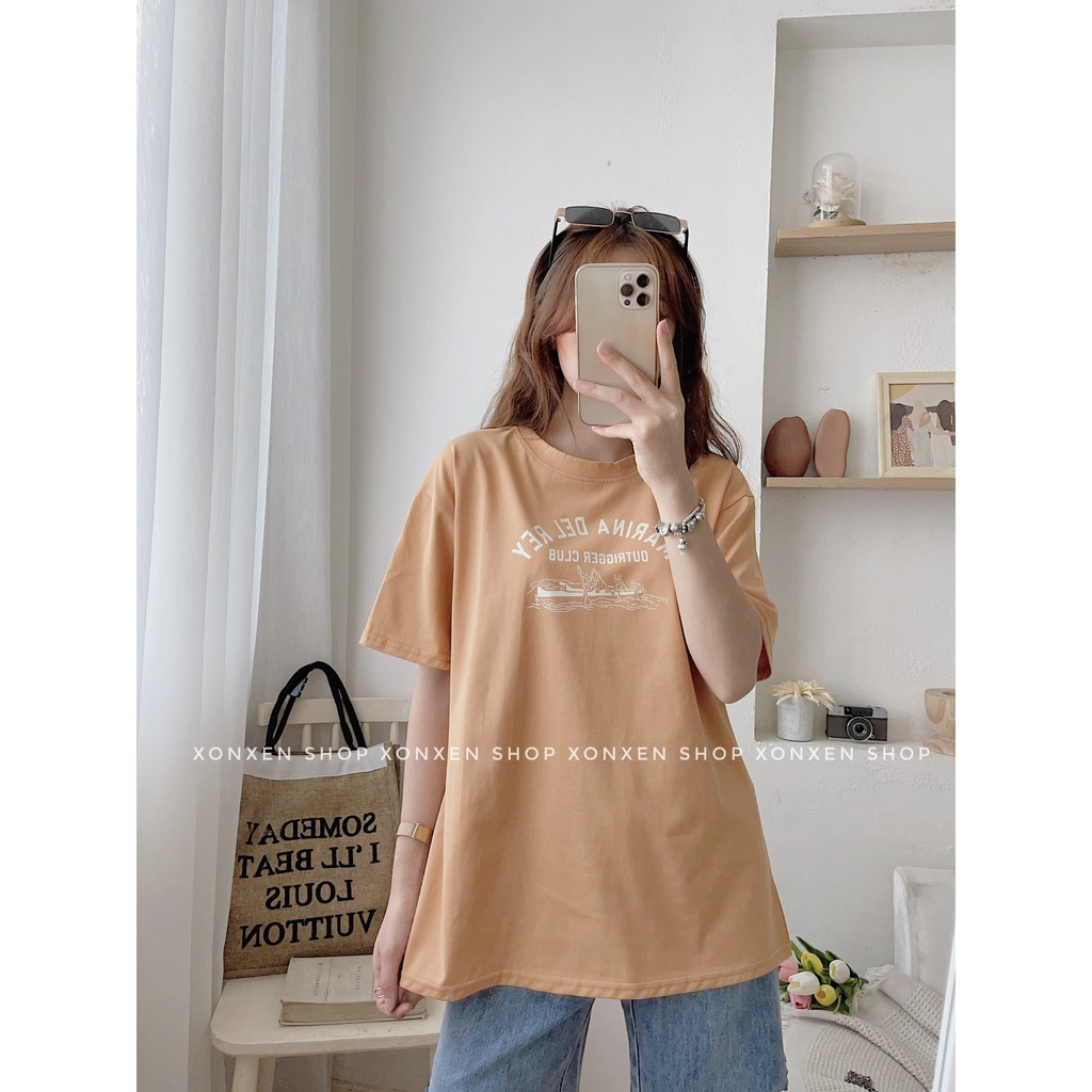 ÁO THUN NỮ XONXEN SHOP phom rộng in chữ  dễ thương chất cotton dày dặn freesize mã 708