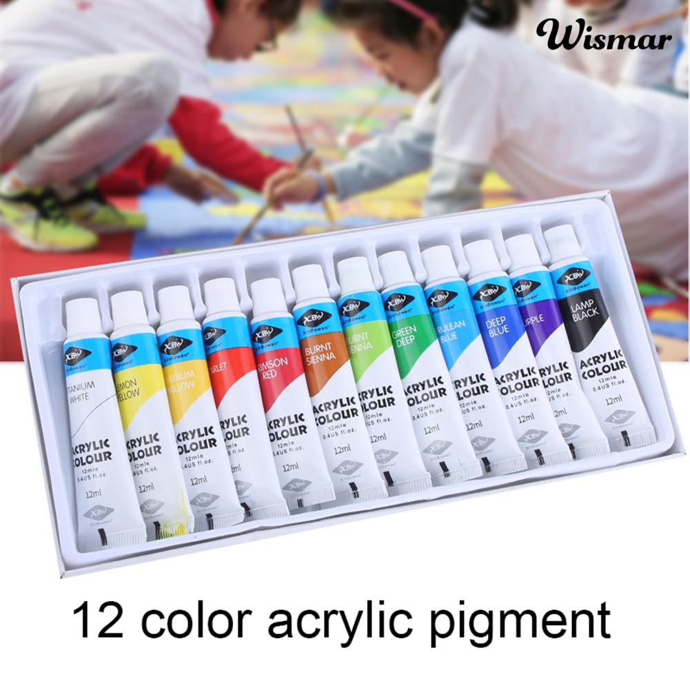 [Hàng mới về] Bộ 12 Tuýp Màu Vẽ 12ml Tiện Dụng | BigBuy360 - bigbuy360.vn