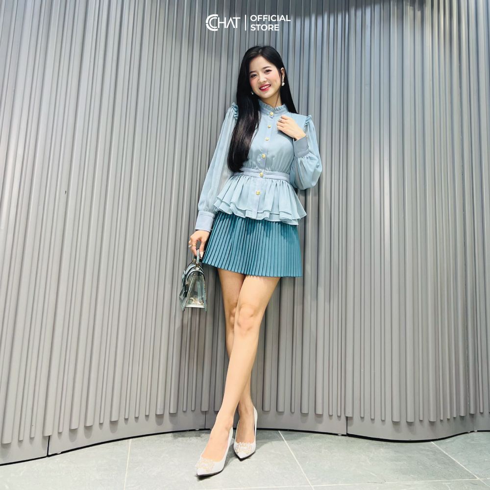 Sơ mi bèo phối lụa CChat Clothes