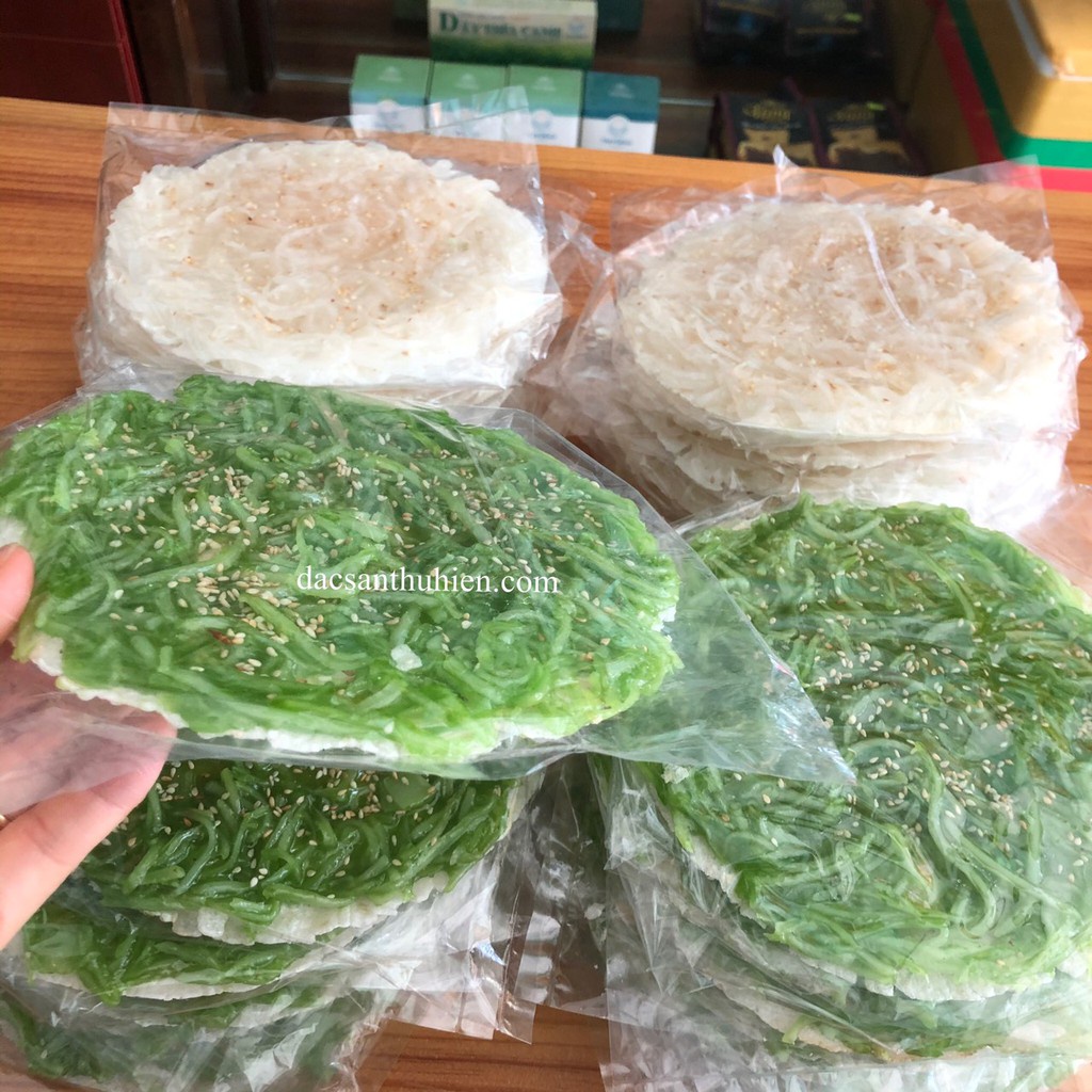 COMBO 3 GÓI BÁNH TRÁNG DỪA NON LÁ DỨA SIÊU NGON - vị lá dứa ( gói 200gr )