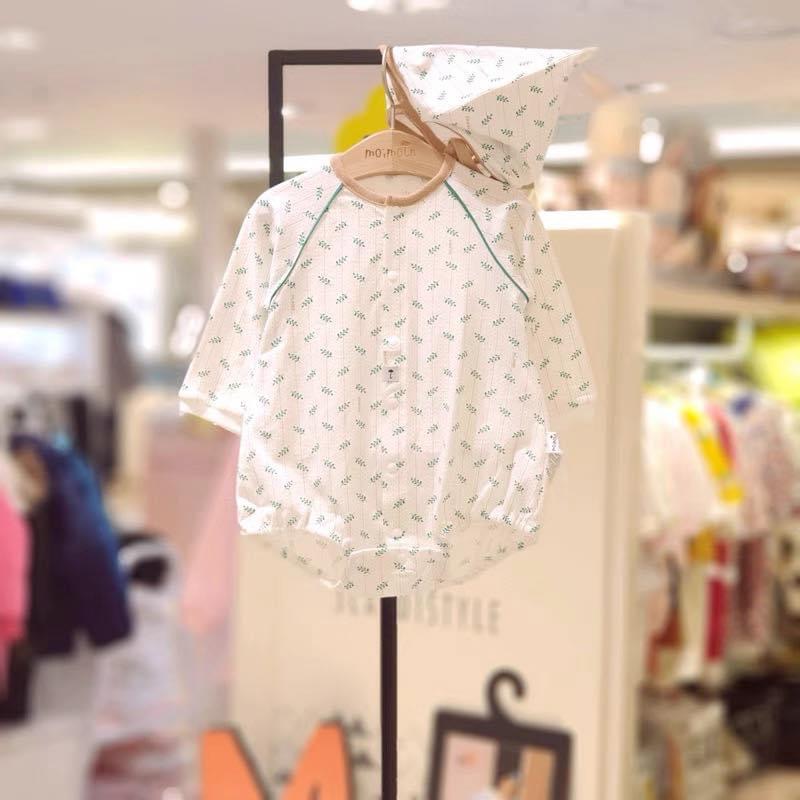 Bộ liền thân hãng Mm hình lá kèm mũ