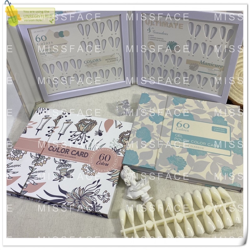 Sổ trưng mẫu móng _ sổ trưng màu sơn phong cách Hàn Quốc, tặng kèm móng mẫu