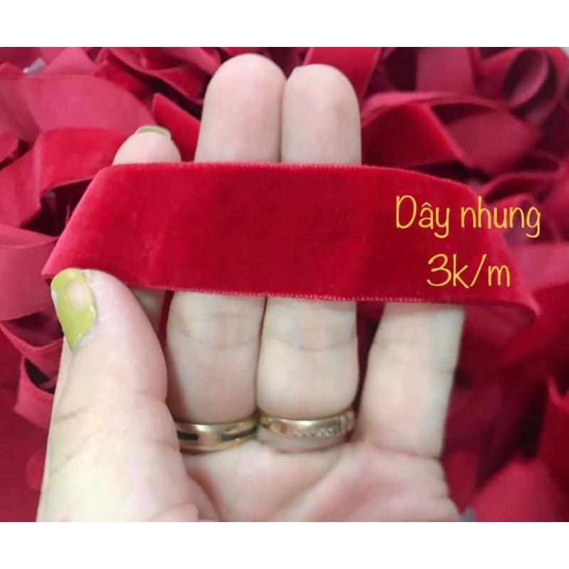 1m dây nhung đỏ
