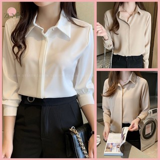 Áo Sơ Mi🍓áo lụa công sở🍓Áo Sơ Mi Mềm Mại Mặc chuẩn phom