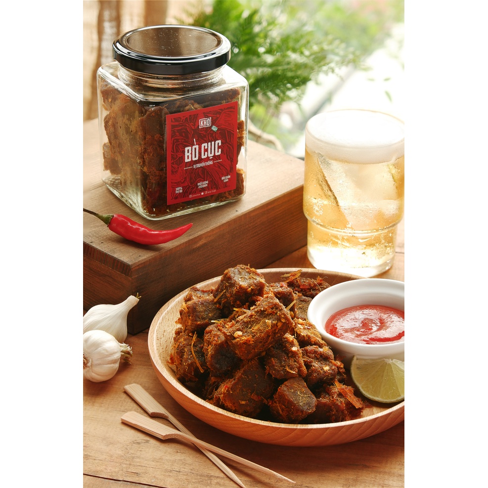 [KHÔ THIỆT] KHÔ BÒ CỤC - Cay vừa - Hũ 220gr | BigBuy360 - bigbuy360.vn