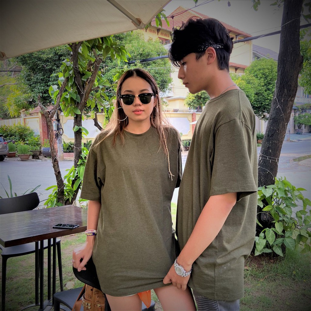 Áo Thun Trơn Unisex Nam Nữ Vải Dày 100% Cotton 4 Chiều Basic Tee Oversize Form Rộng Phông Trơn Phom Rộng Tay Lỡ Chất Hot