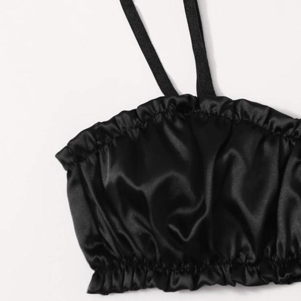 Bộ đồ lót bằng lụa satin phong cách babydoll quyến rũ thời trang cho nữ | BigBuy360 - bigbuy360.vn