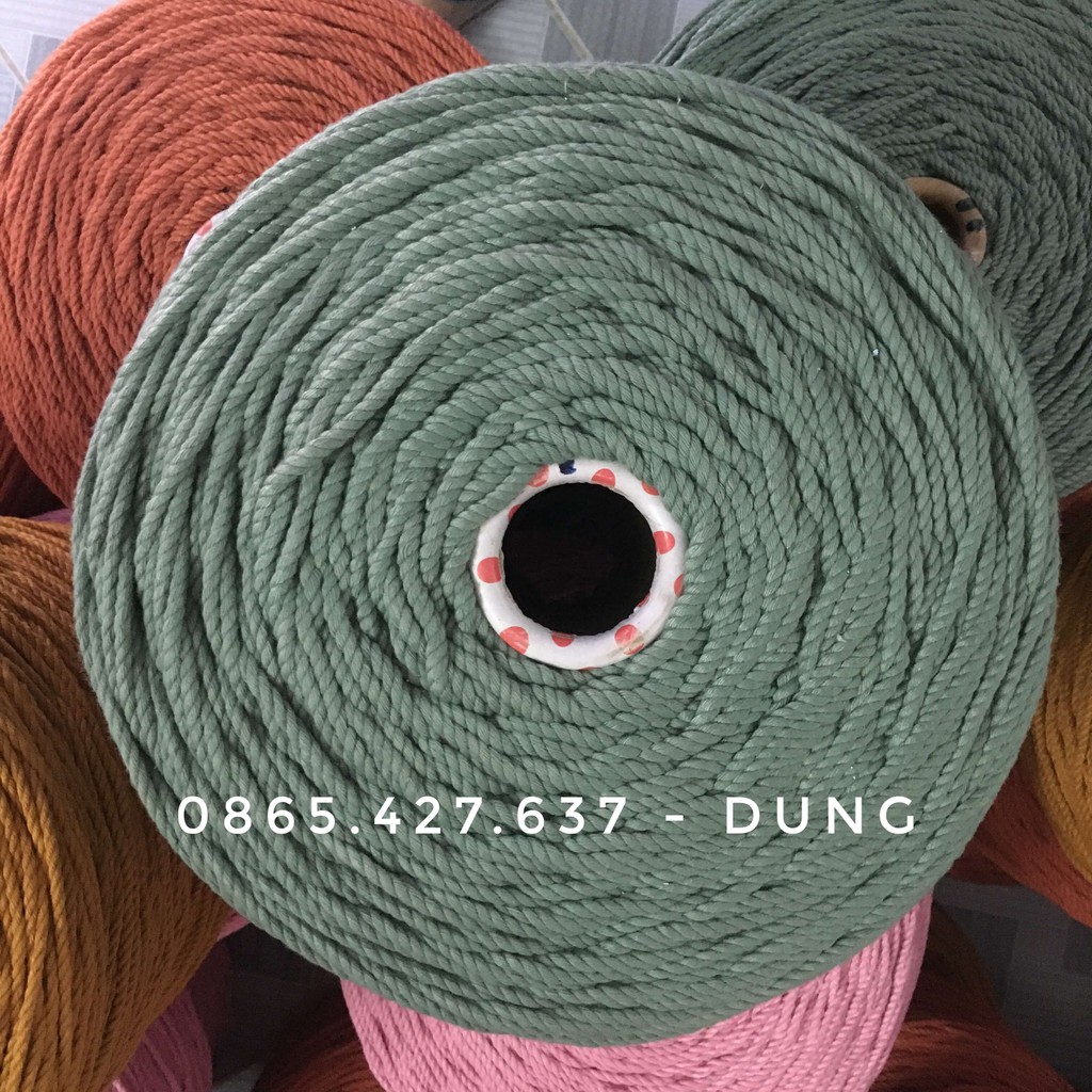 Dây thừng macrame màu 3mm, 5mm - Full Color, Đủ Size