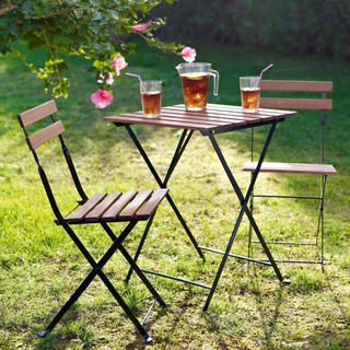 Bộ Bàn Ghế BISTRO khung sắt Patio Mini Chuyên Dụng Phù Hợp Làm Bàn Ăn, Bàn Cà Phê - Gấp Gọn Dễ Dàng - Bộ Gồm 1 Bàn 2 Ghế