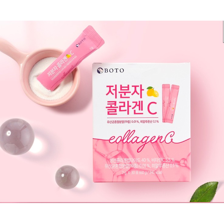 Collagen Vitamin C Boto trắng da, chống lão hóa, cấp nước 30 gói *2g