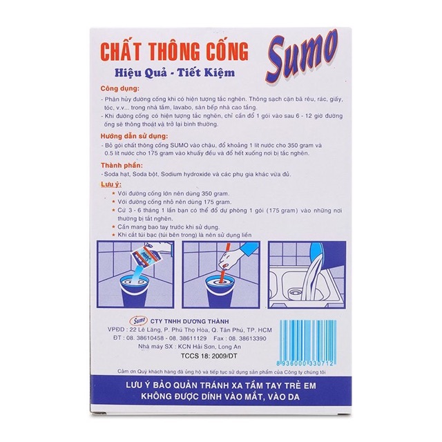 bột thông bồn cầu Sumo 175g